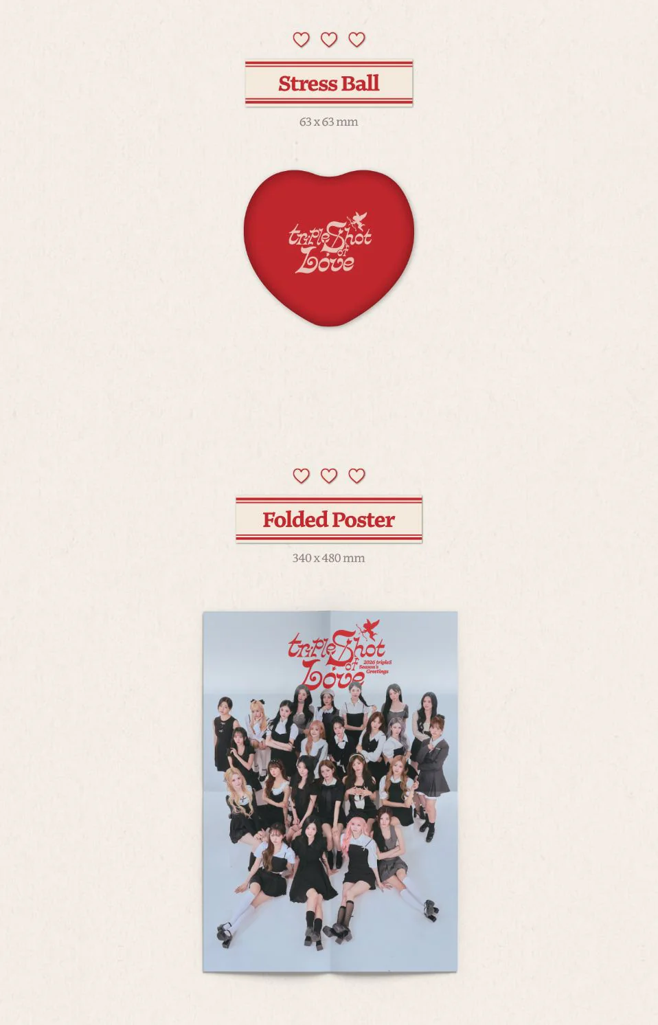 TRIPLES - 2026 SEASON'S GREETINGS (TRIPLESHOT OF LOVE) + Extra Photocards - Image 8