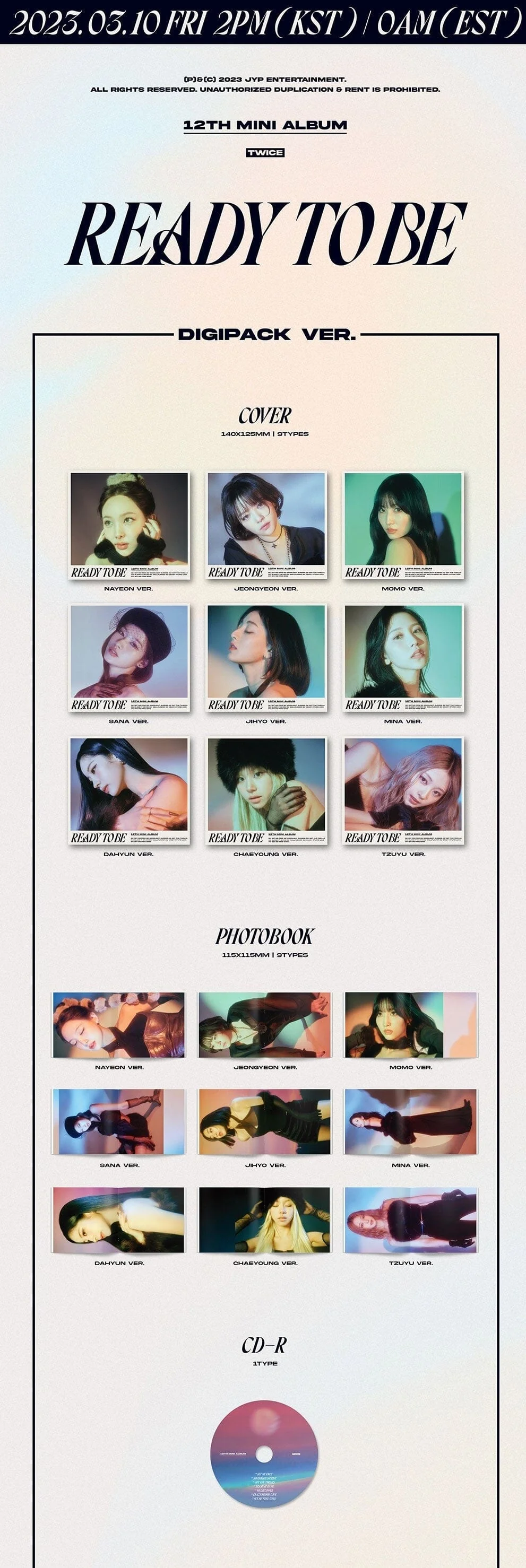 TWICE - READY TO BE (12TH MINI ALBUM) DIGIPACK VER. - Image 2