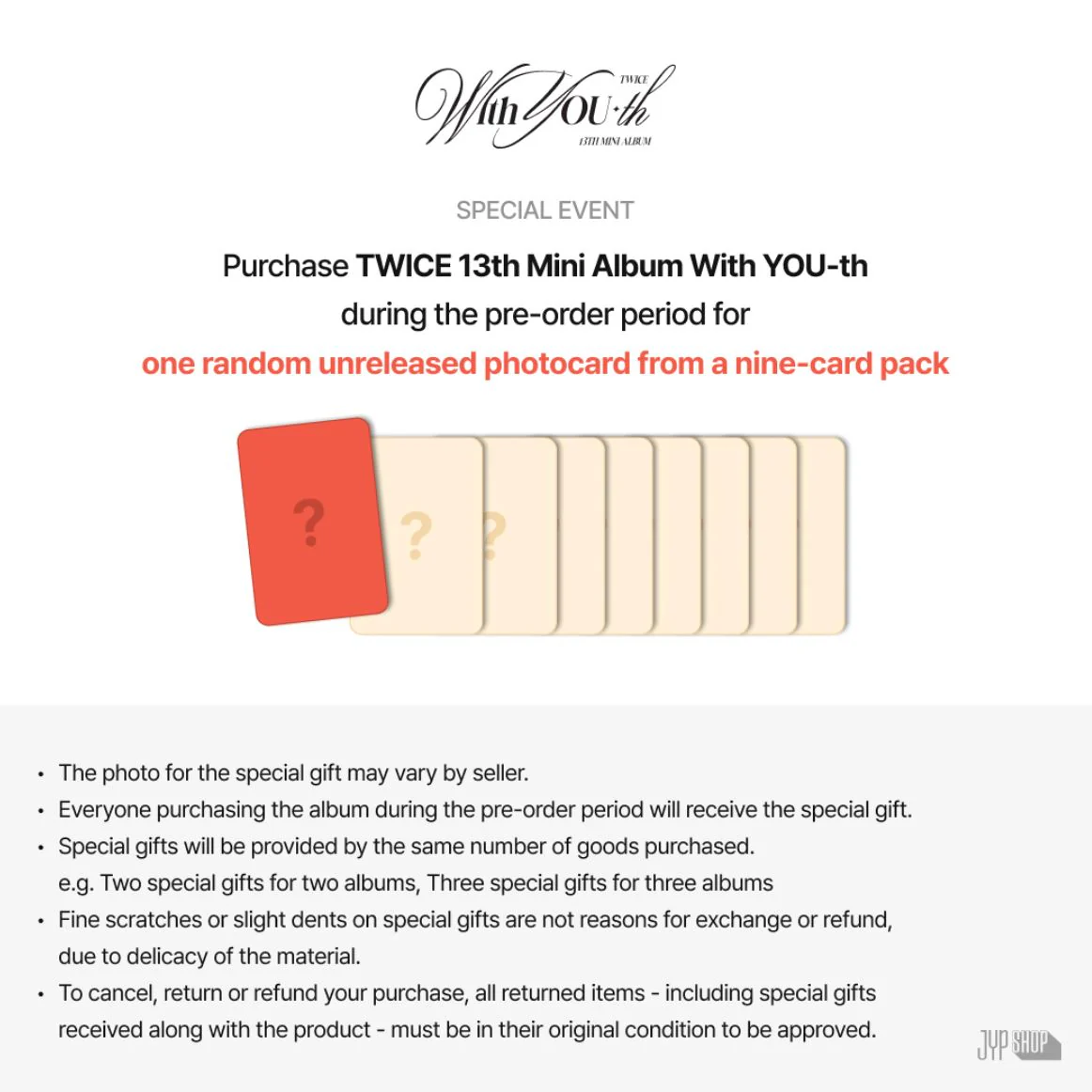 TWICE - WITH YOU-TH (13TH MINI ALBUM) - Image 3