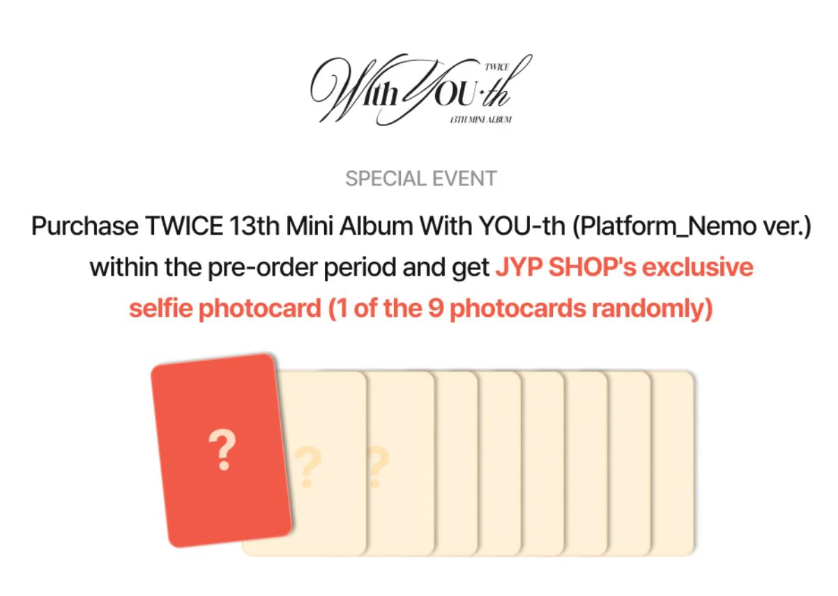 TWICE - WITH YOU-TH (13TH MINI ALBUM) PLATFORM NEMO VER. - Image 3