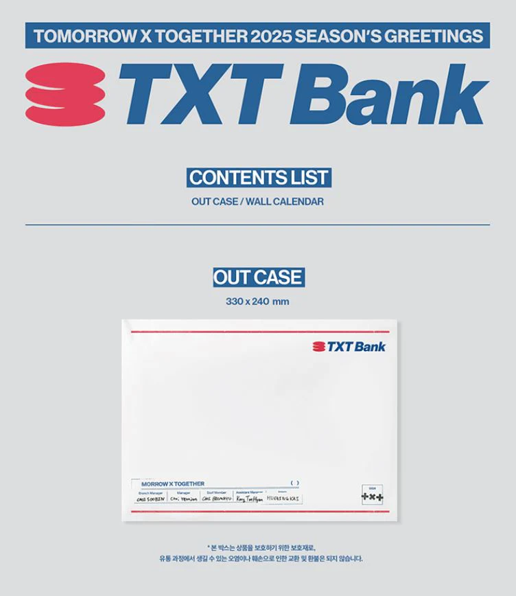 TXT - 2025 WALL CALENDAR (TXT BANK) - Image 2