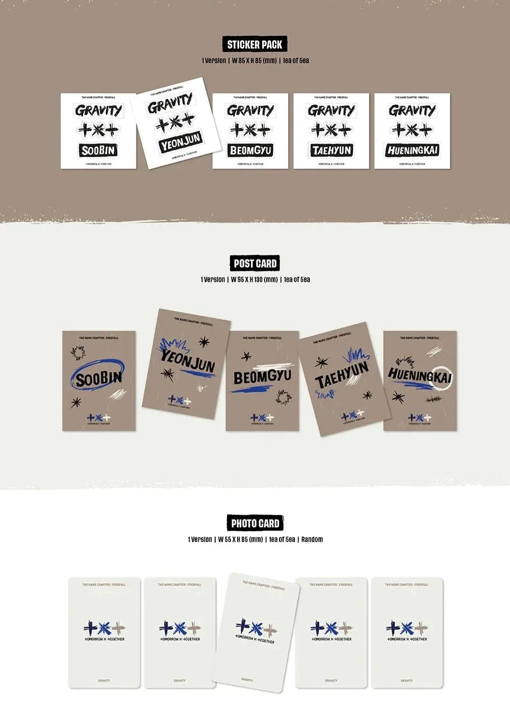 TXT - THE NAME CHAPTER : FREEFALL (GRAVITY VER.) LUCKY DRAW - Image 6