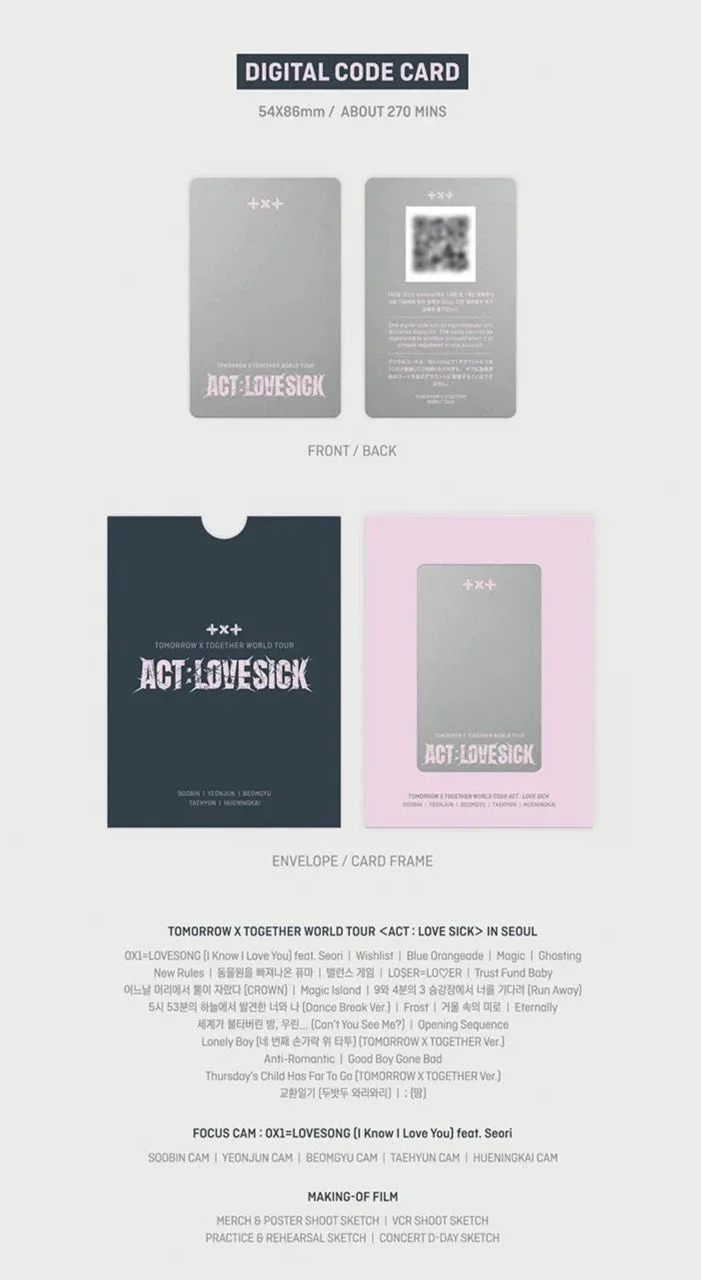 TXT - WORLD TOUR ACT : LOVESICK IN SEOUL (DIGITAL CODE) - Image 4