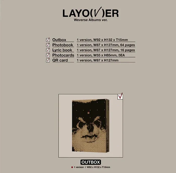 V (BTS) - LAYO(V)ER (1ST SOLO ALBUM) WEVERSE ALBUMS VER. - Image 2