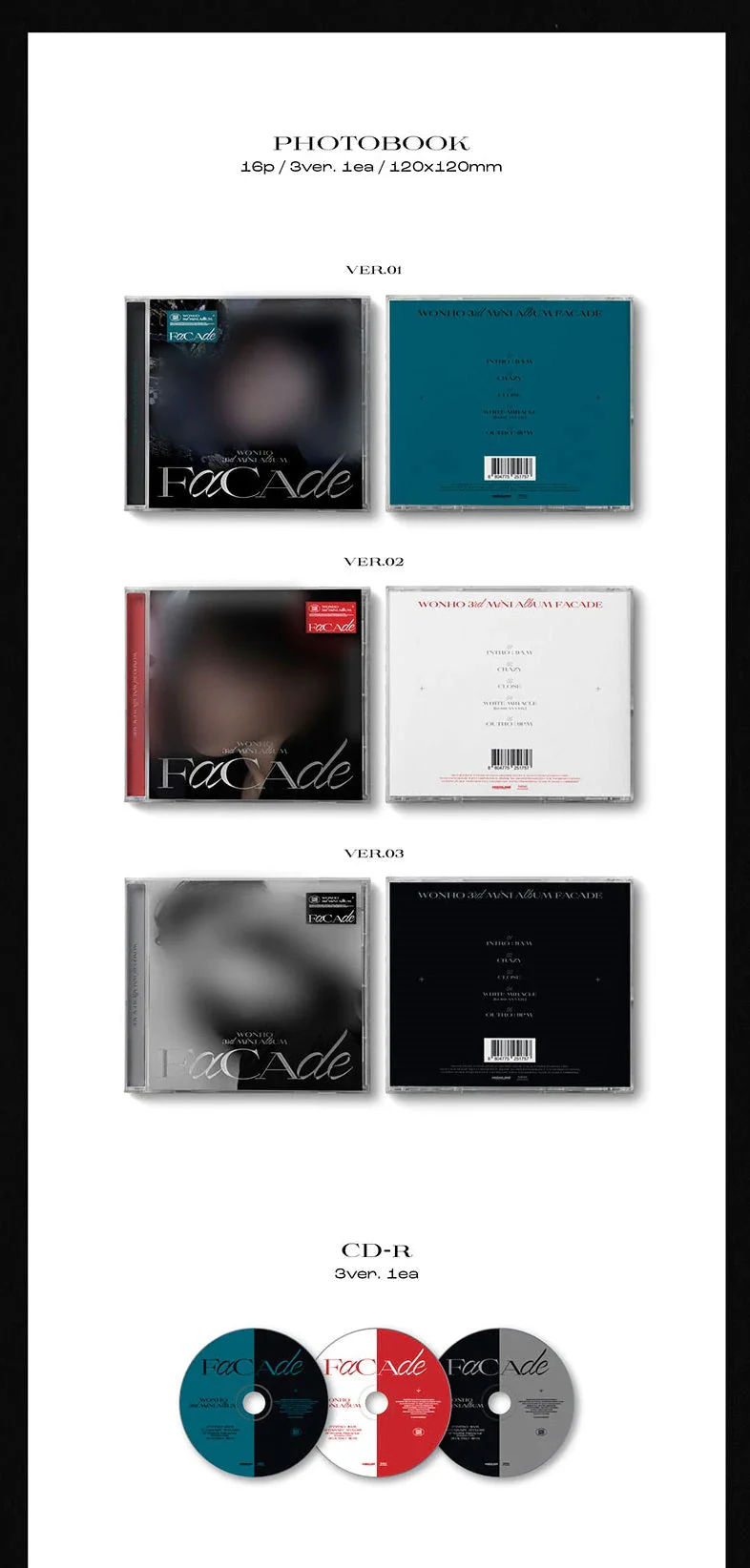 WONHO - [FACADE] Jewel Ver. 3RD MINI ALBUM - Image 3