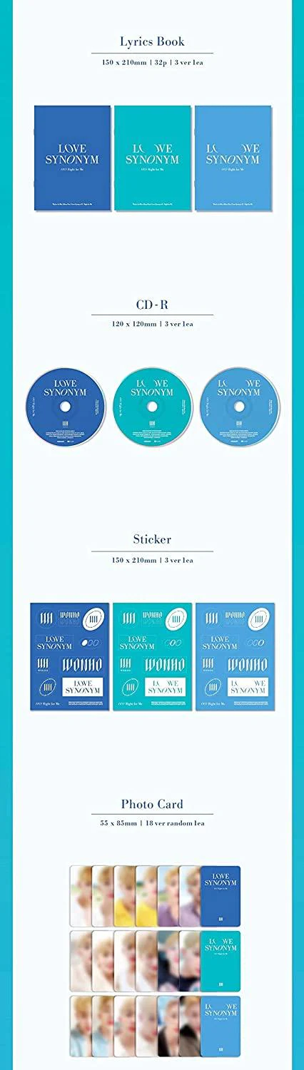 WONHO - LOVE SYNONYM # 1. RIGHT FOR ME (1ST MINI ALBUM) - Image 4