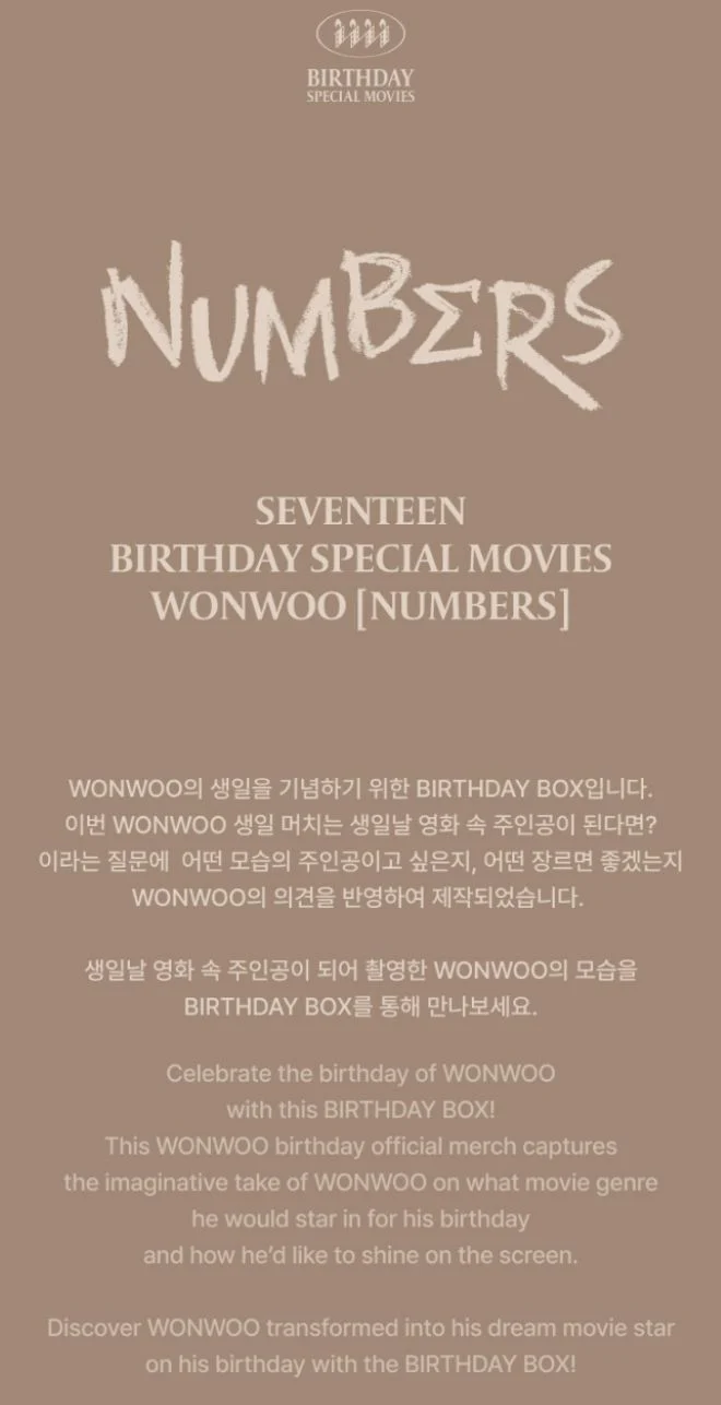 WONWOO (SEVENTEEN) - HAPPY WONWOO DAY BIRTHDAY BOX VER.4 - Image 2