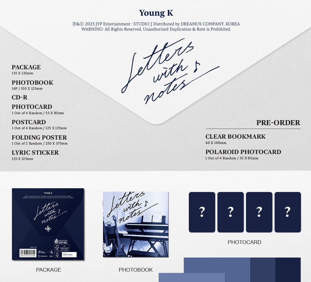Young K (DAY6) - Letters with notes (Digipack Ver.) - Image 2
