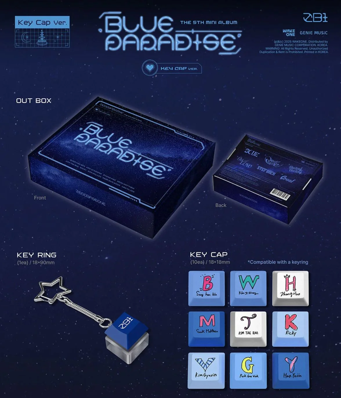 ZB1 - BLUE PARADISE (KEY CAP VER.) - Image 2