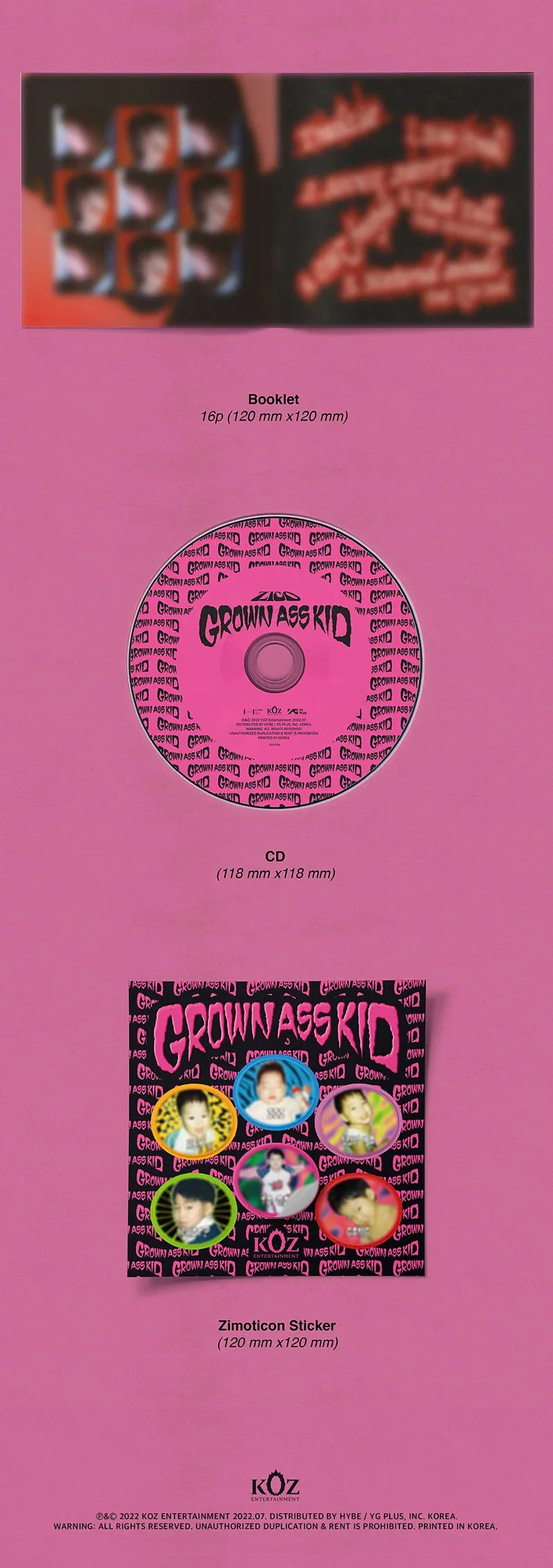 ZICO - 4TH MINI ALBUM GROWN ASS KID (JEWEL VER.) - Image 3